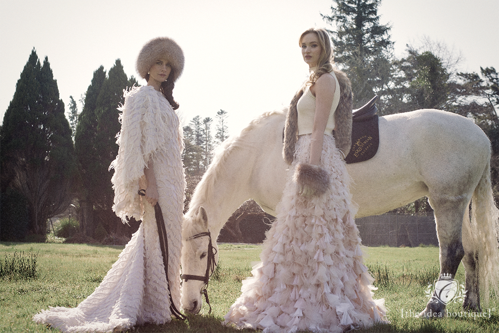 Connemara Life Irish Models wearing Christian Siriano Designer Gowns