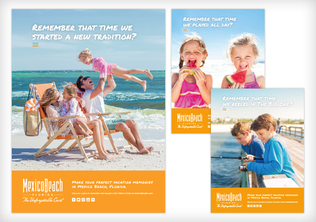 Mexico Beach Remember When Campaign Print Ads branding advertising